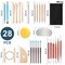 Clay Tools Kit,28 PCS Pottery Tools,Polymer Clay Tools,Air Dry Clay Tools Set for Kids, Adults,Pottery Craft,Drawing,Dotting,Carving,Molding,Baking,Modeling,Shaping
